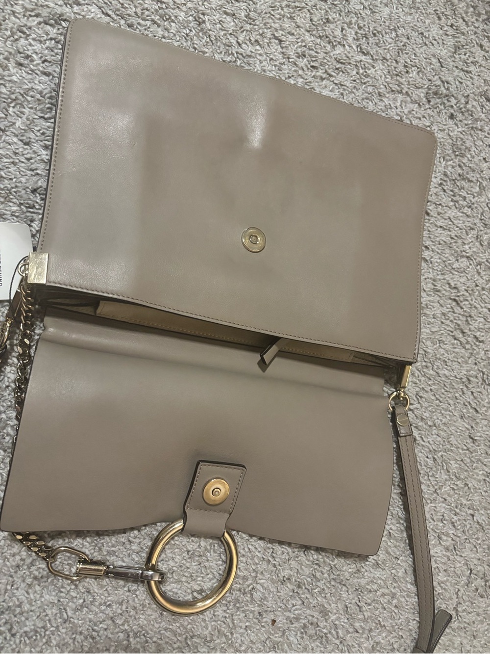 Chloe’ Medium Faye Shoulder Bag - Neutral Leather - Picture 15 of 16